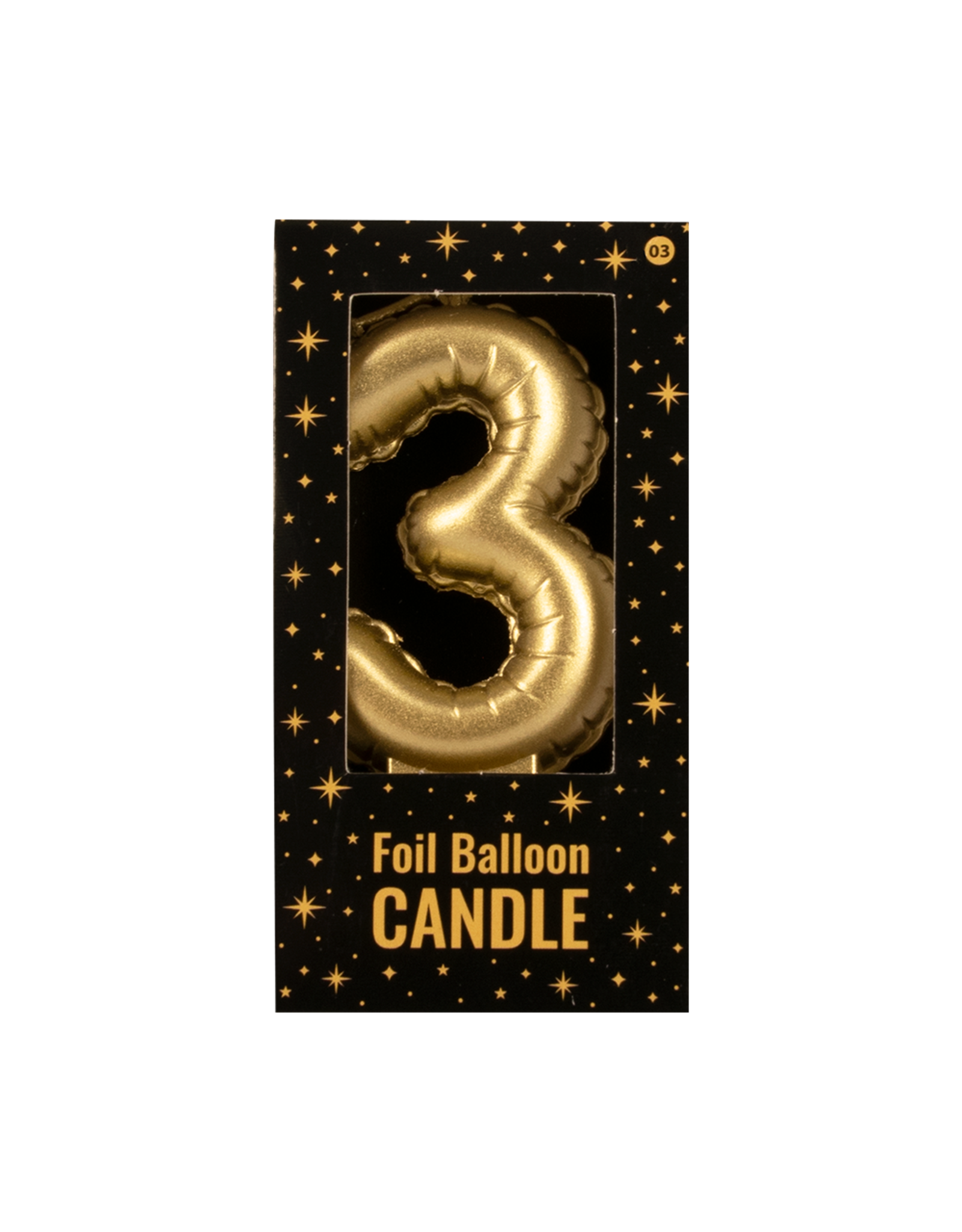 Foil Balloon Candle Gold - 3