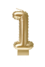 pd party Foil Balloon Candle Gold - 1
