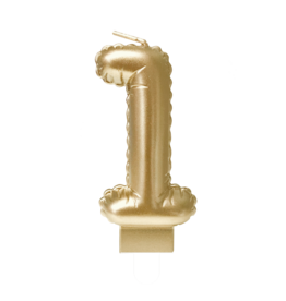 Foil Balloon Candle Gold - 1