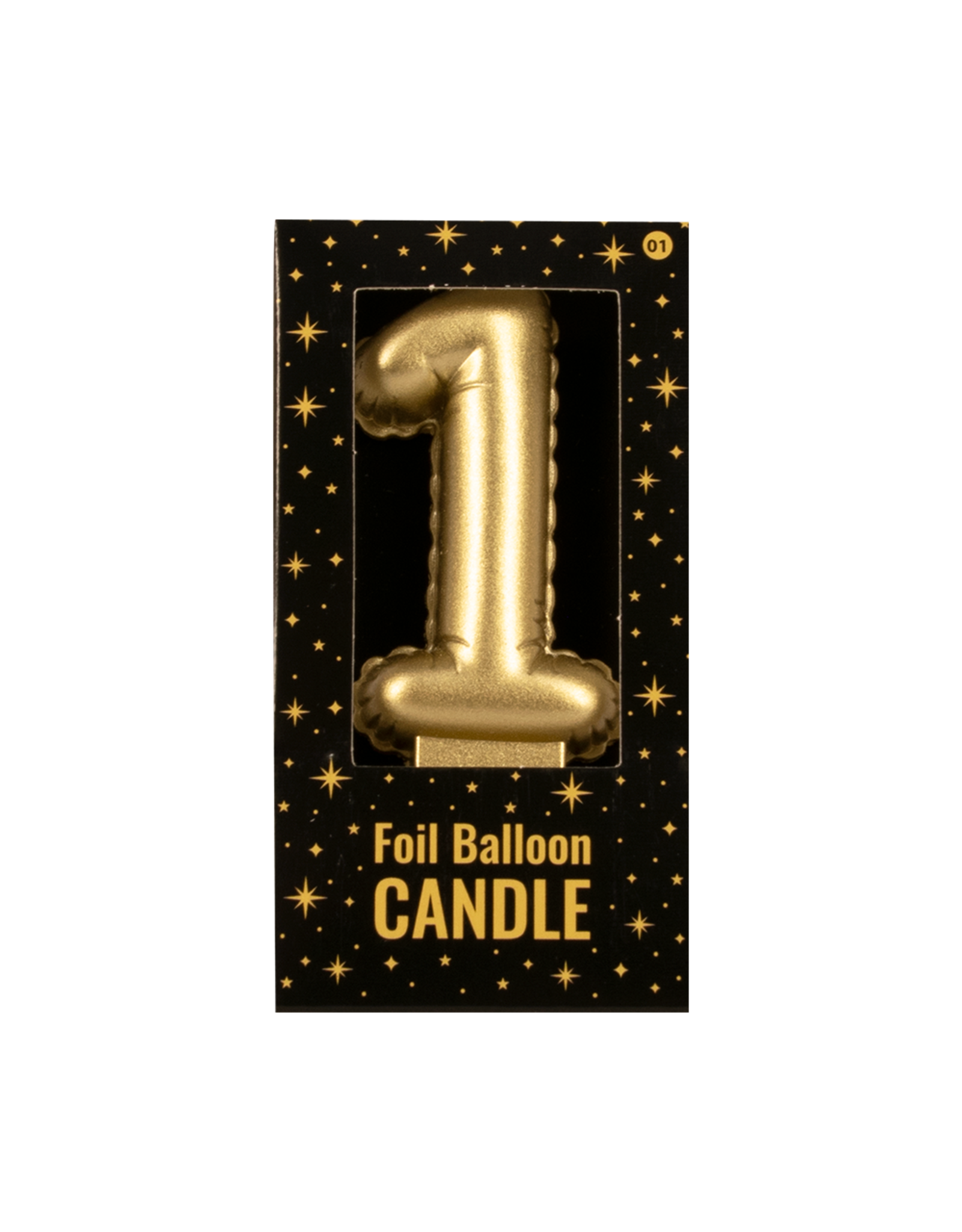 Foil Balloon Candle Gold - 1