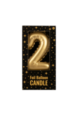 Foil Balloon Candle Gold - 2