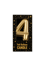 Foil Balloon Candle Gold - 4