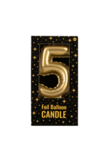 Foil Balloon Candle Gold - 5