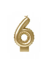 Foil Balloon Candle Gold - 6