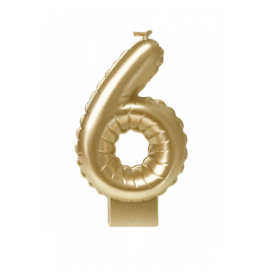Foil Balloon Candle Gold - 6