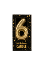 Foil Balloon Candle Gold - 6