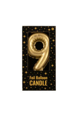Foil Balloon Candle Gold - 9