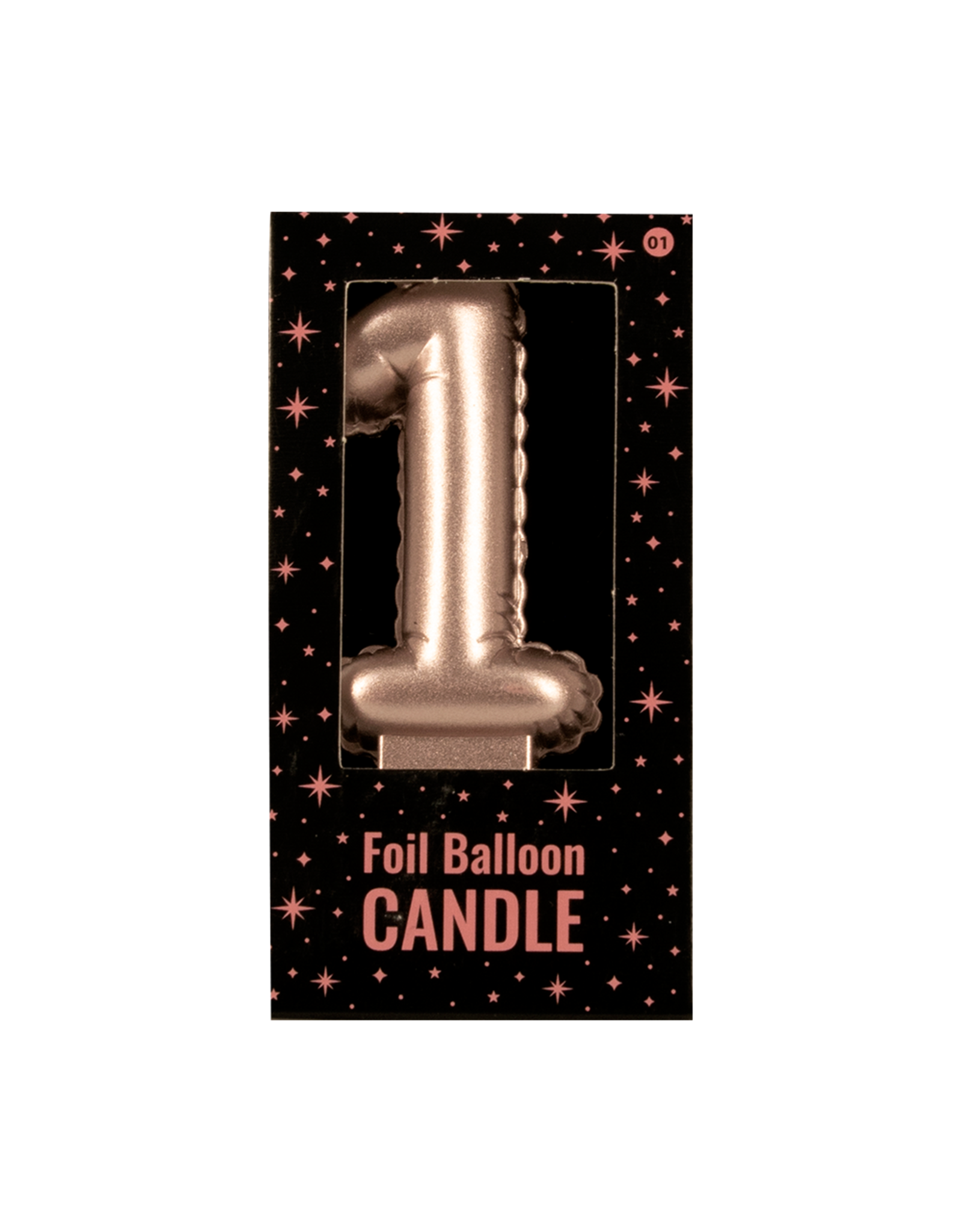 Foil Balloon Candle Rose - 1