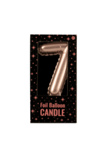 Foil Balloon Candle Rose - 7