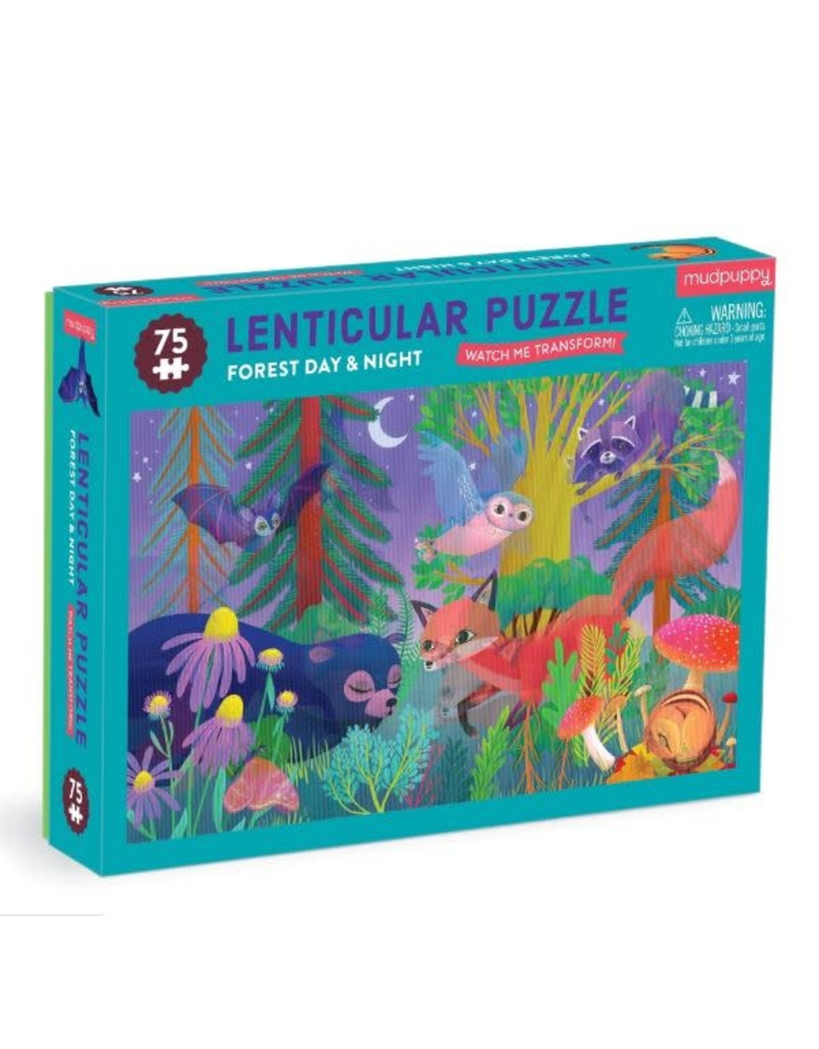 Mudpuppy Watch Me Transform Puzzle - Forest Day & Night