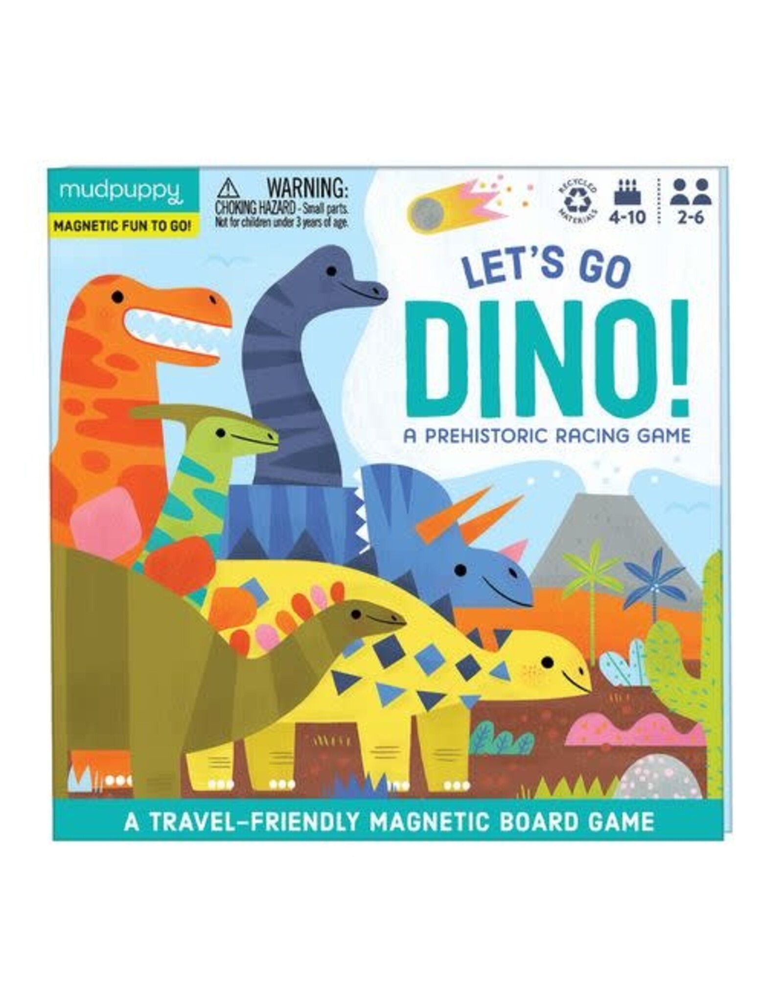 Mudpuppy Magnetic Board Game "Let's Go Dino!"