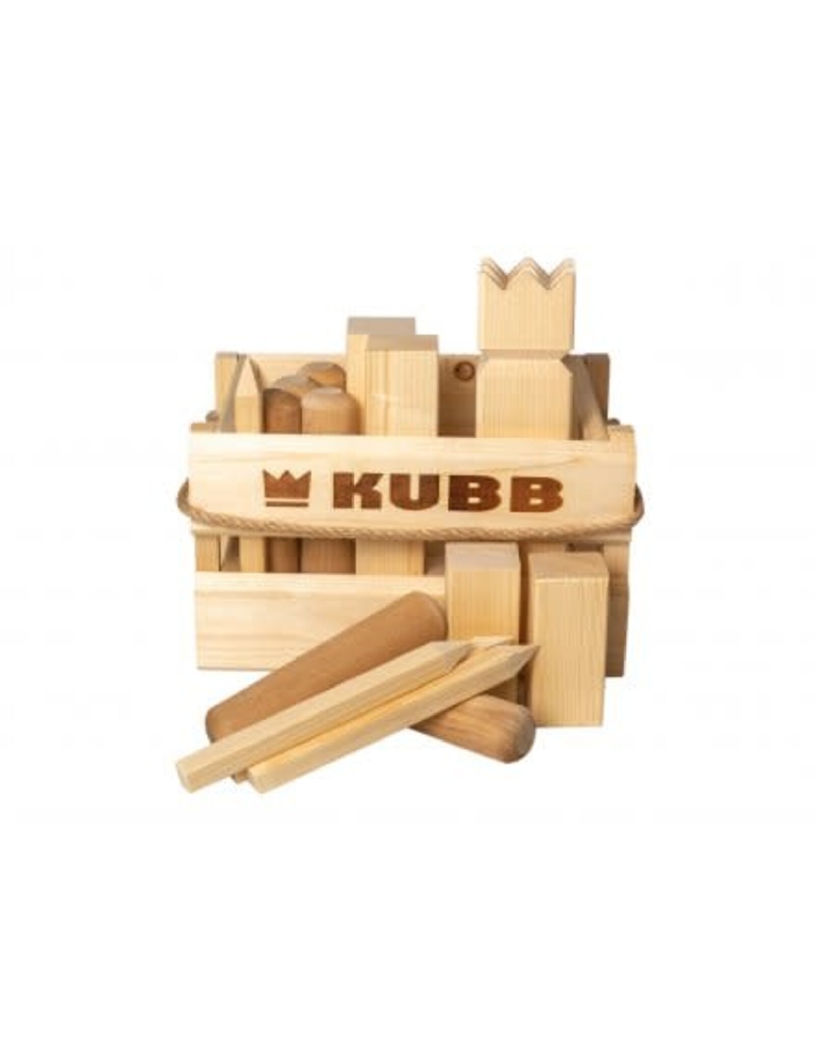 Kubb in Houten Krat