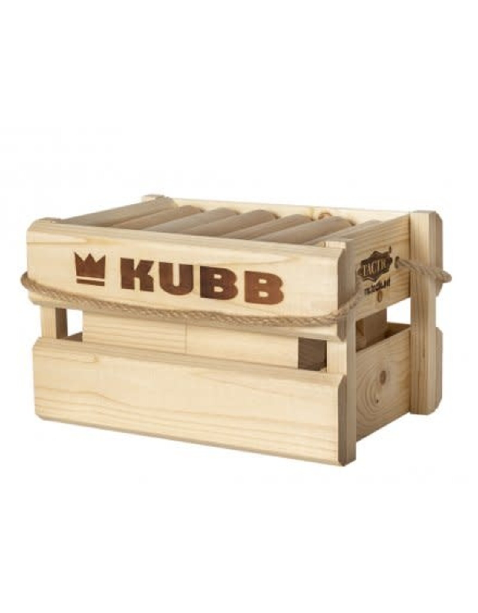 Kubb in Houten Krat