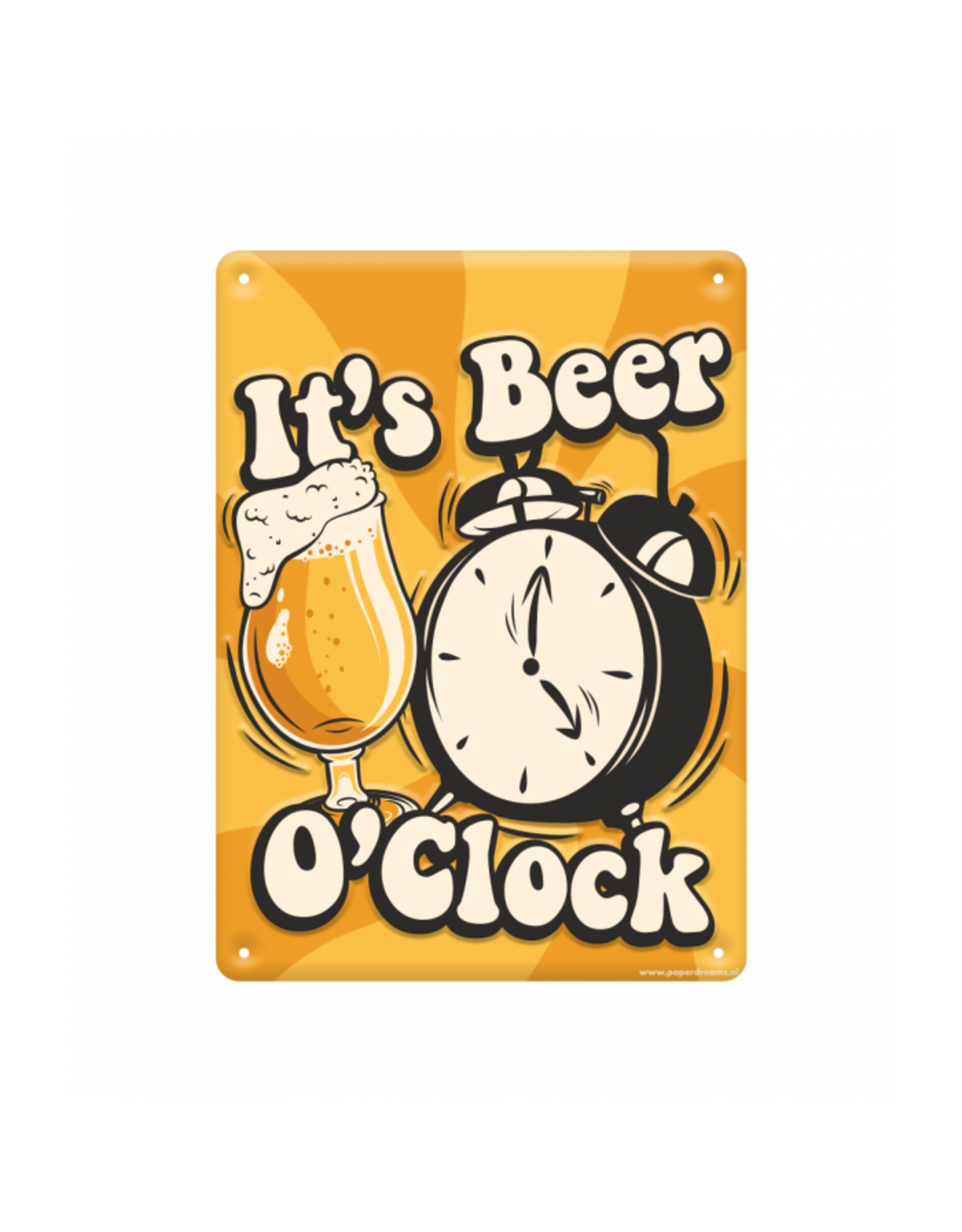 Metal Sign - It's beer o'clock