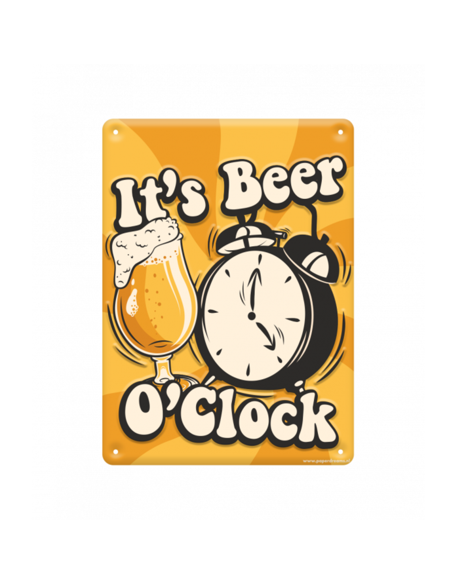 pd party Metal Sign - It's beer o'clock