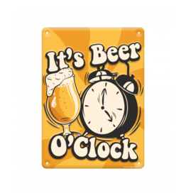 pd party Metal Sign - It's beer o'clock