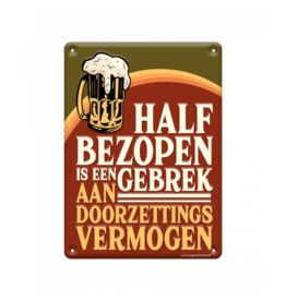 pd party Metal Sign - Half bezopen