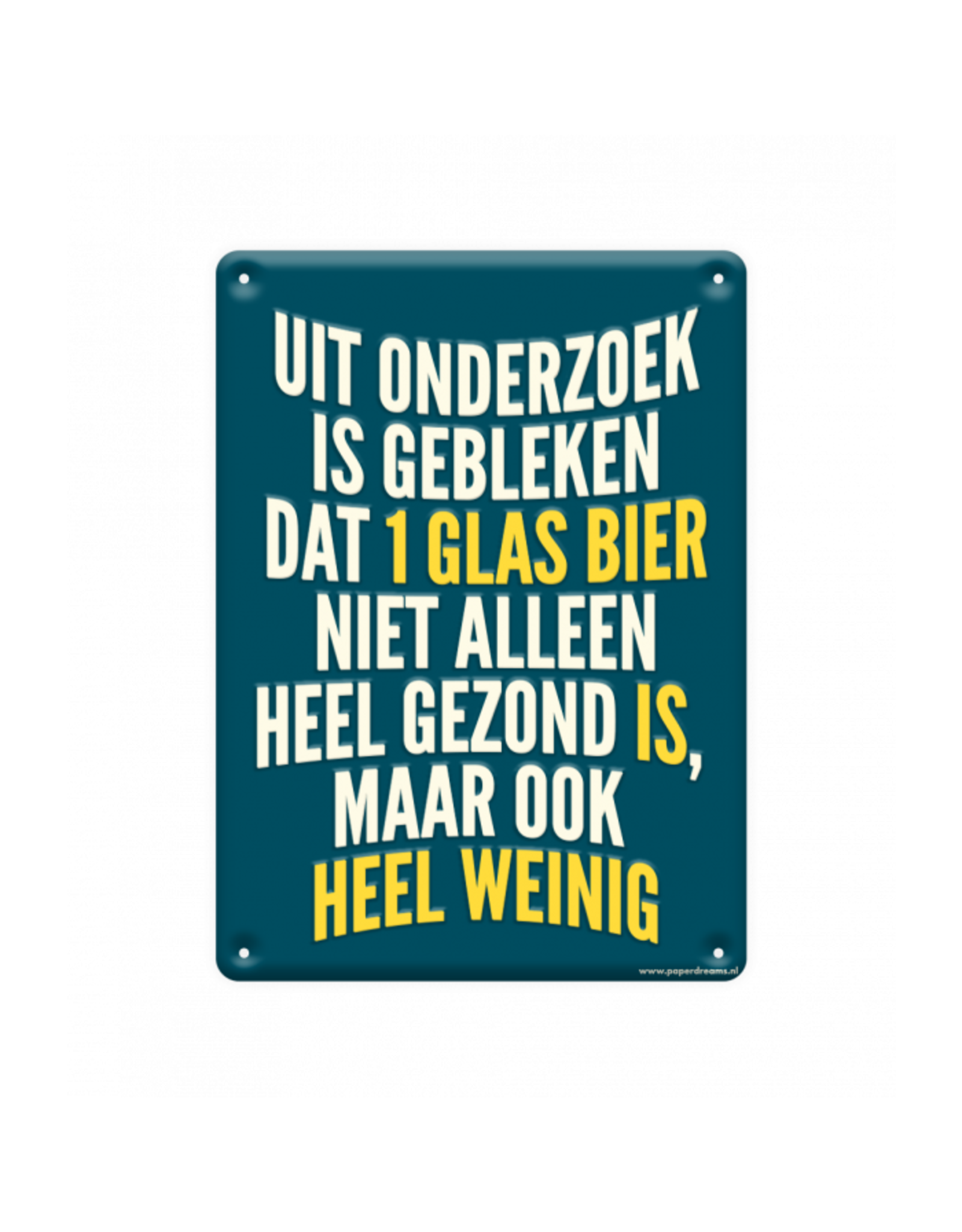 pd party Metal Sign - Uit Onderzoek Is Gebleken