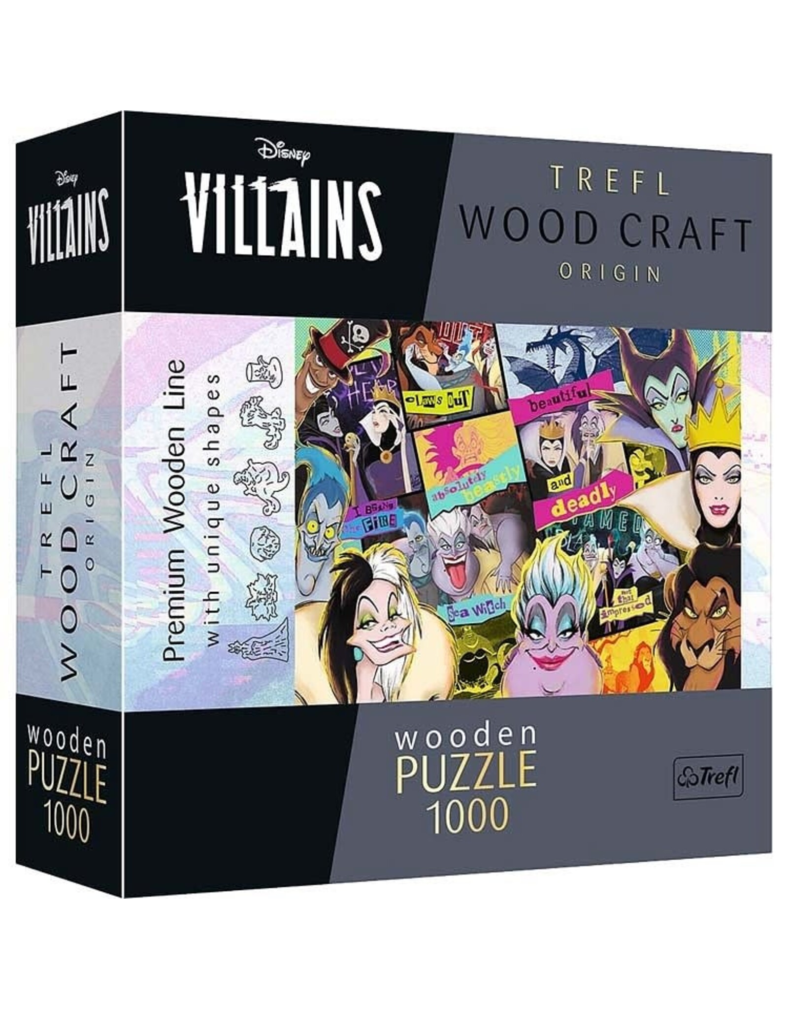 Trefl Wooden Puzzle 1000 - Disney Villains