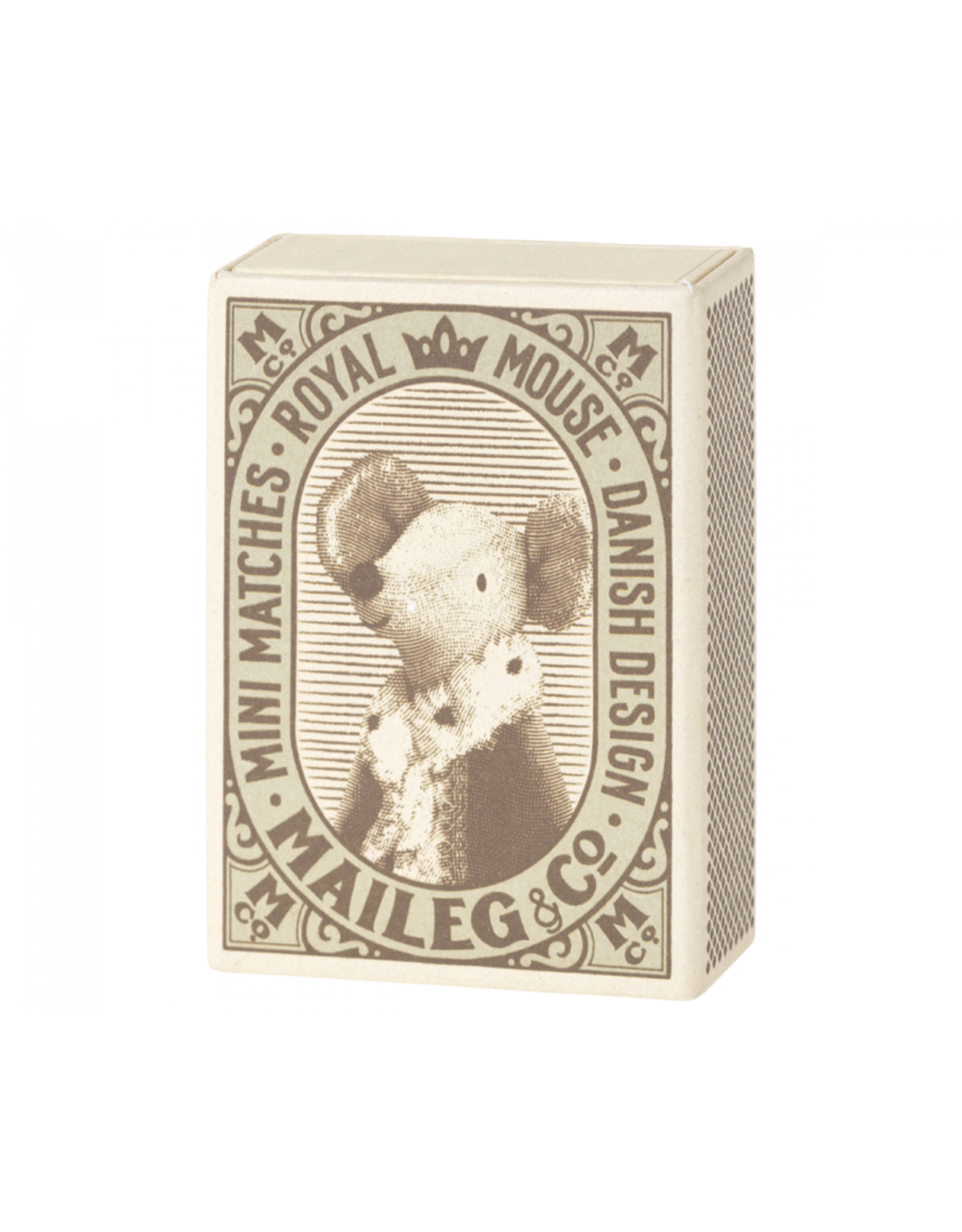 Maileg Sleepy/Wakey Baby Mouse in Matchbox - Blue