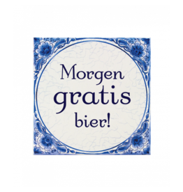 Tegel Delfts blauw - Morgen Gratis Bier