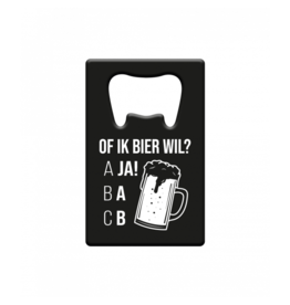 pd party Metal Beer Opener - Of ik bier wil?