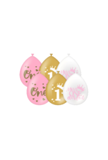 pd party Party Balloons - First birthday pink