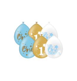 pd party Party Balloons - First birthday blue