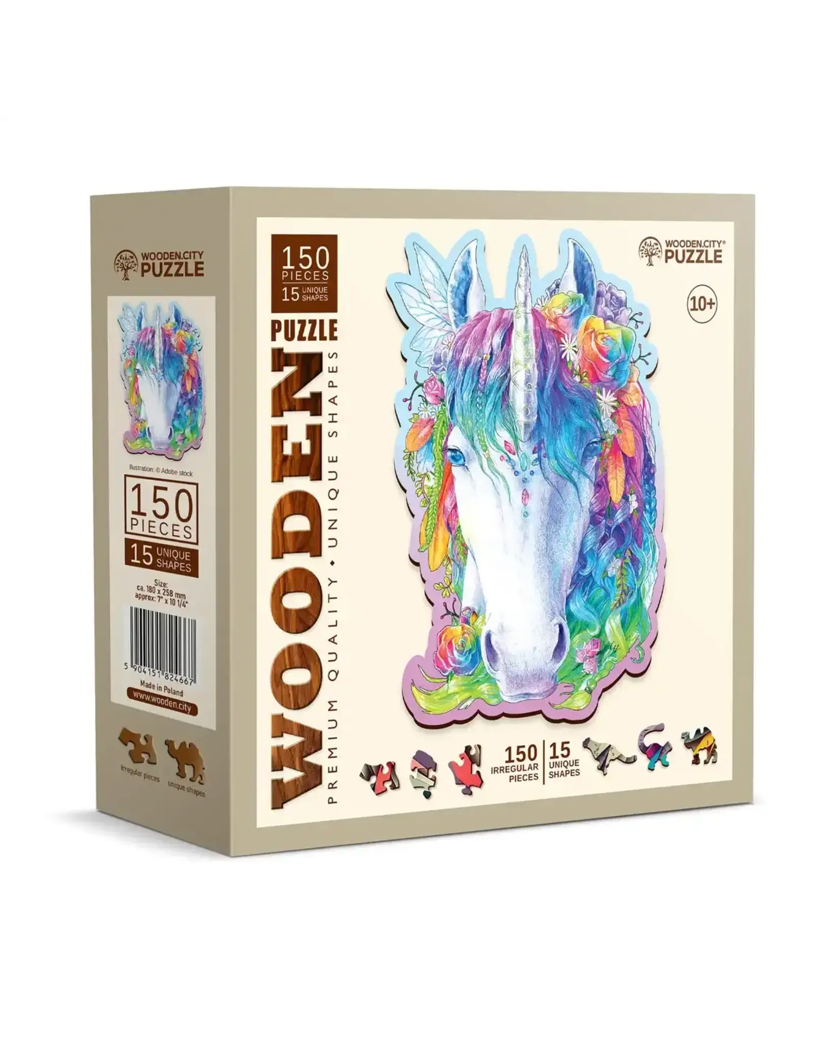 Wooden Puzzle 150 Stylish Unicorn