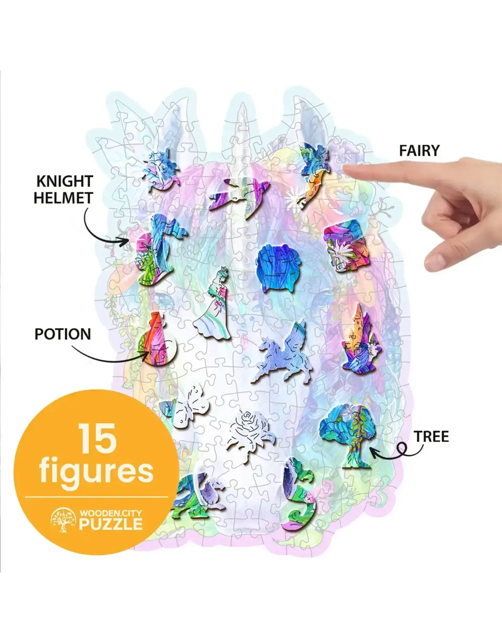 Wooden Puzzle 150 Stylish Unicorn