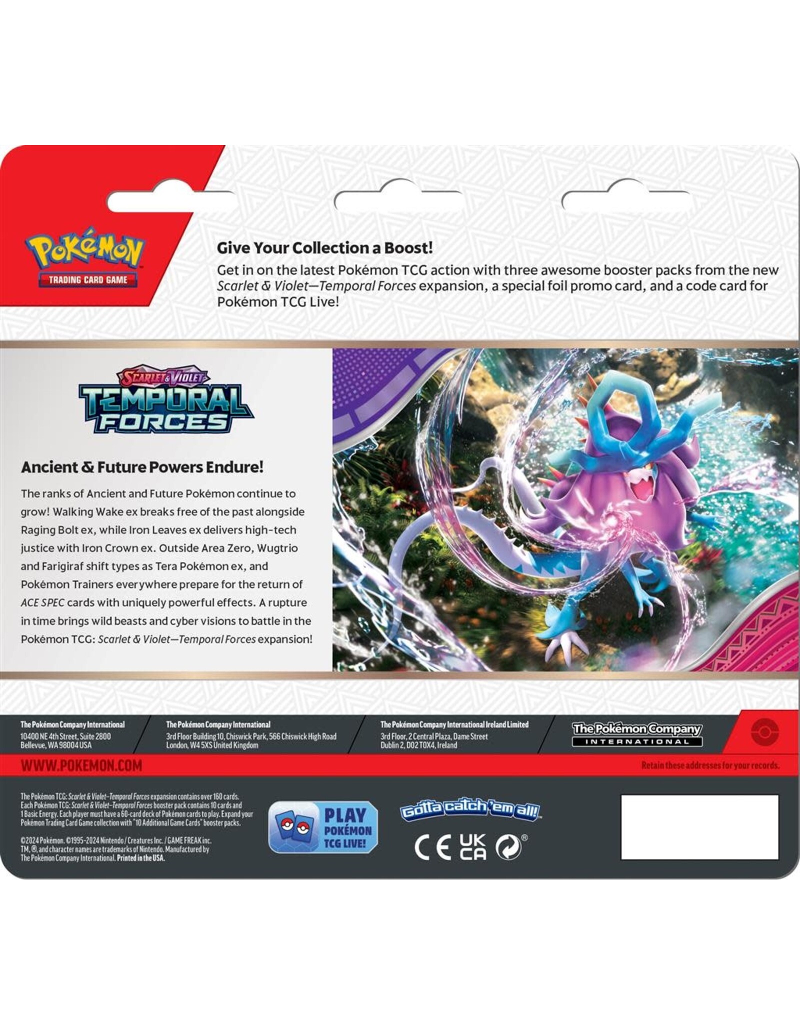 Pokemon Pokémon TCG SV05 Temporal Forces 3 Booster Blister