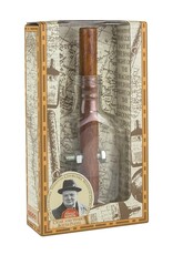 Great Minds: Churchills cigar and whiskey bottle