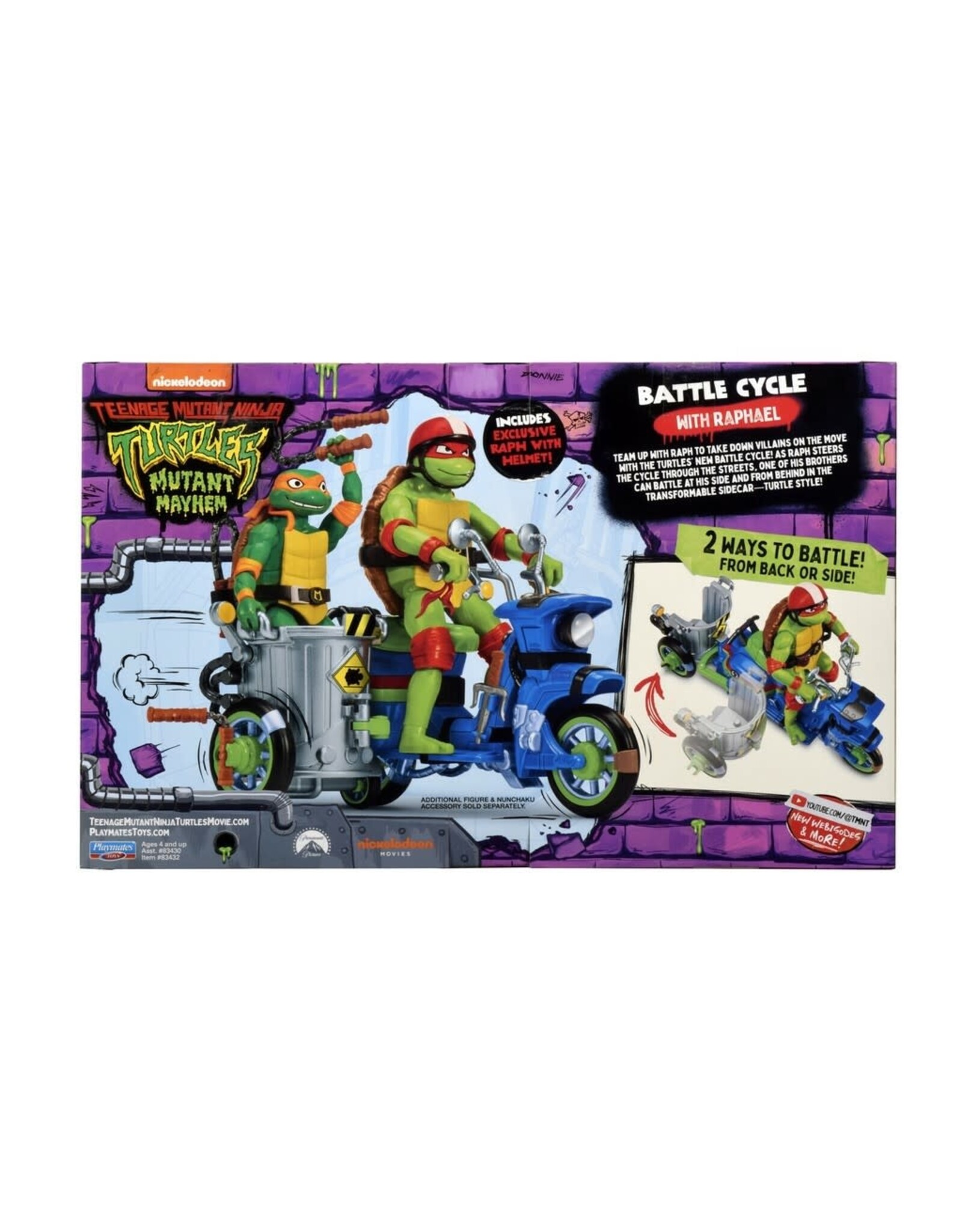 TMNT: Mutant Mayhem - Turtle Cycle with Sidecar