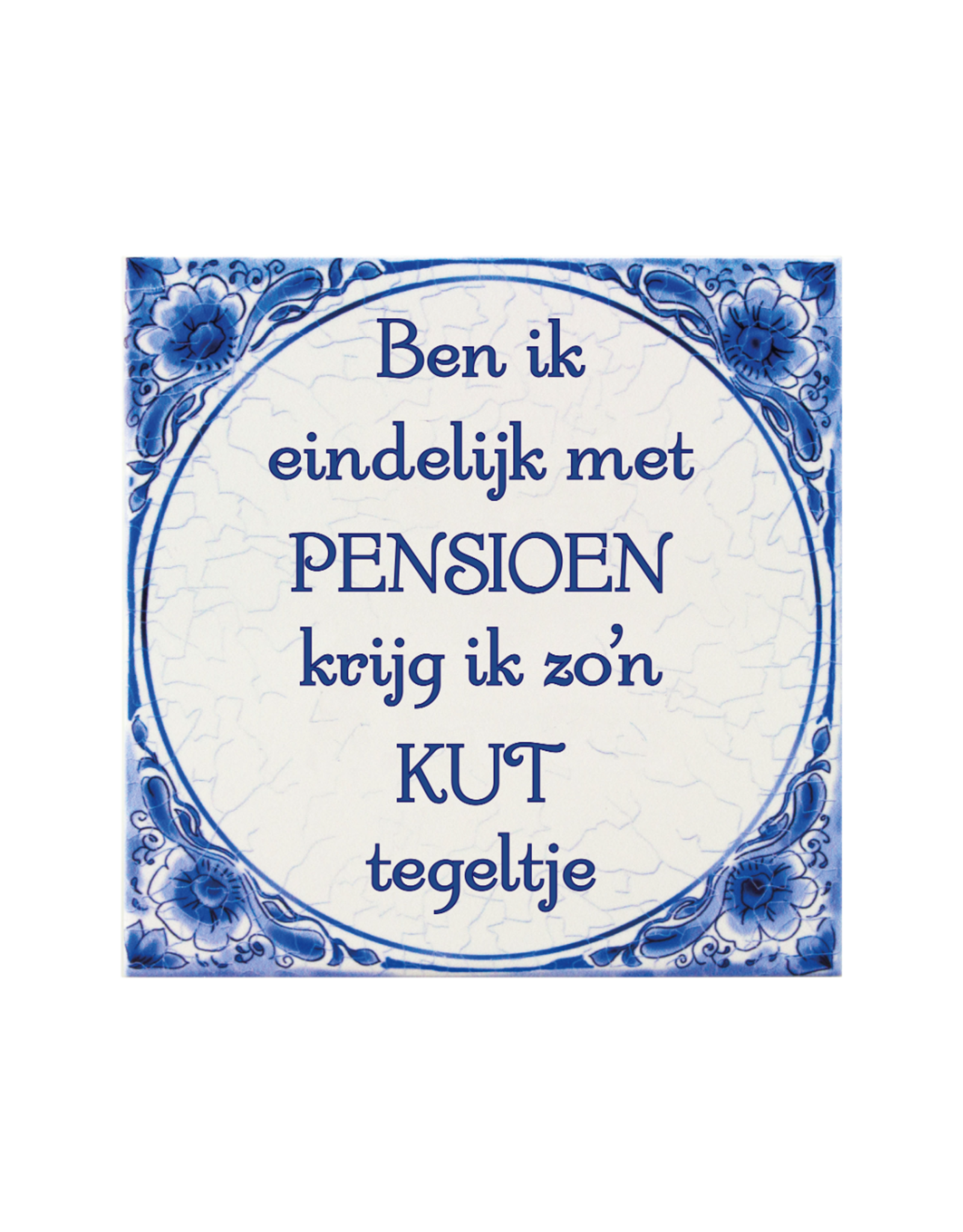 Tegel Delfts blauw - Eindelijk Pensioen