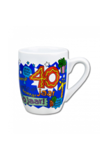 pd party Cartoonmok 40 Jaar man