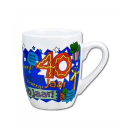 pd party Cartoonmok 40 Jaar man