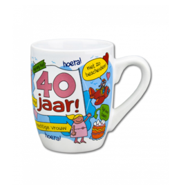 pd party Cartoonmok 40 Jaar vrouw