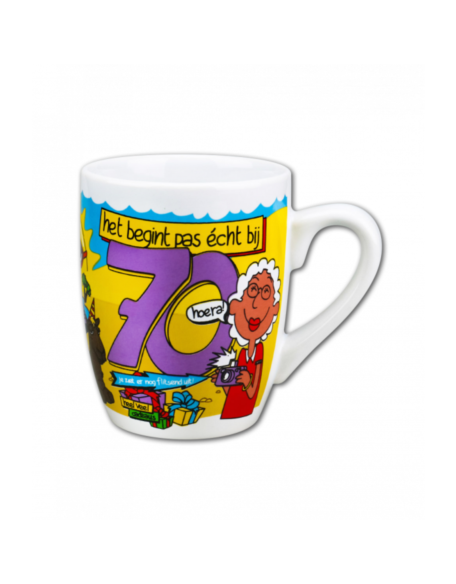 pd party Cartoonmok 70 Jaar