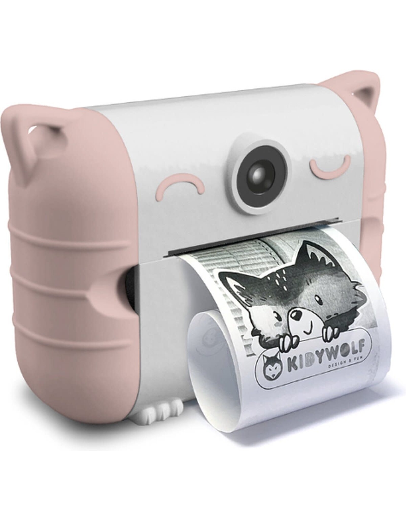 KidyWolf KIDYPRINT Camera met Thermische Printer Peach