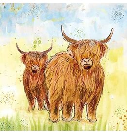 Animal Friends Animal Friends Card "Scottish Highlanders"