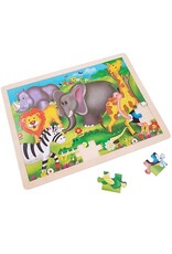Houten Puzzel 48 stukjes "Wilde Dieren"