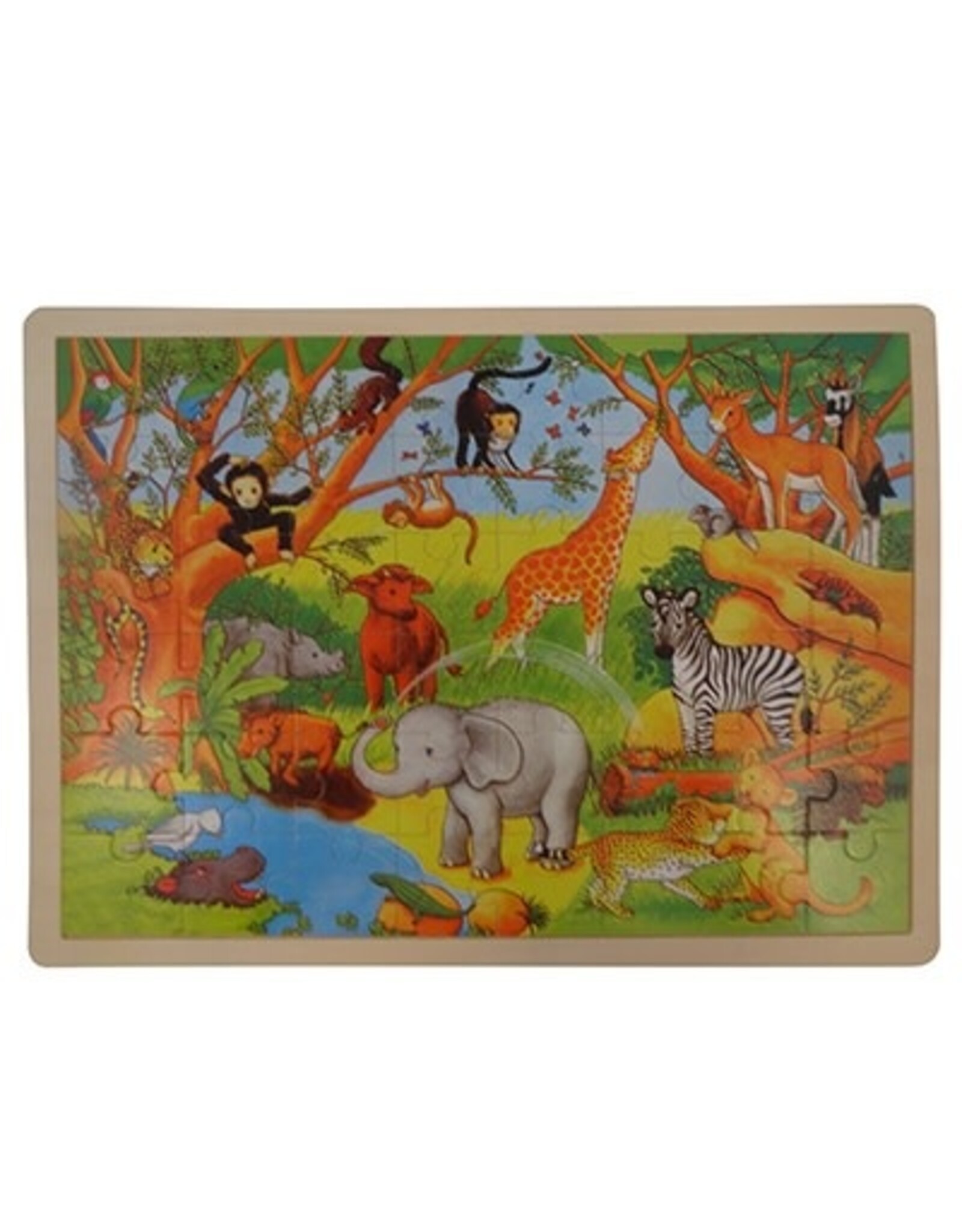 Houten Puzzel 48 stukjes "Jungle"