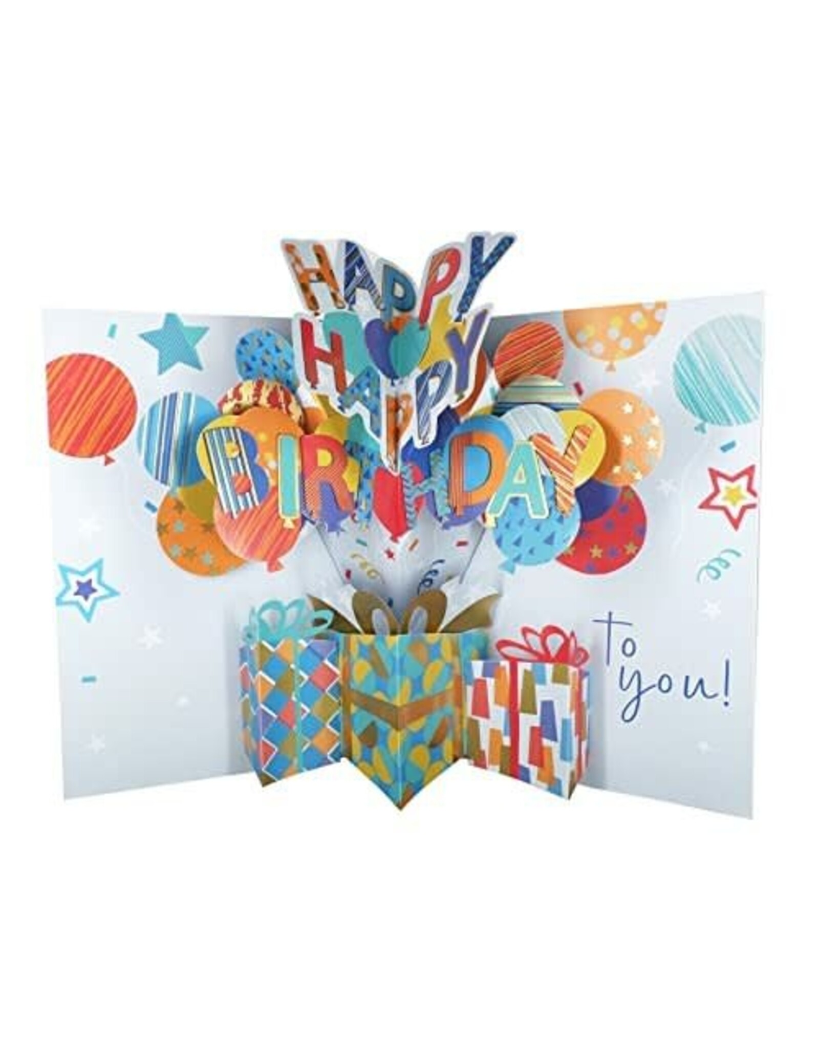 Pop Up XL wenskaart "Happy Birthday Balloons"