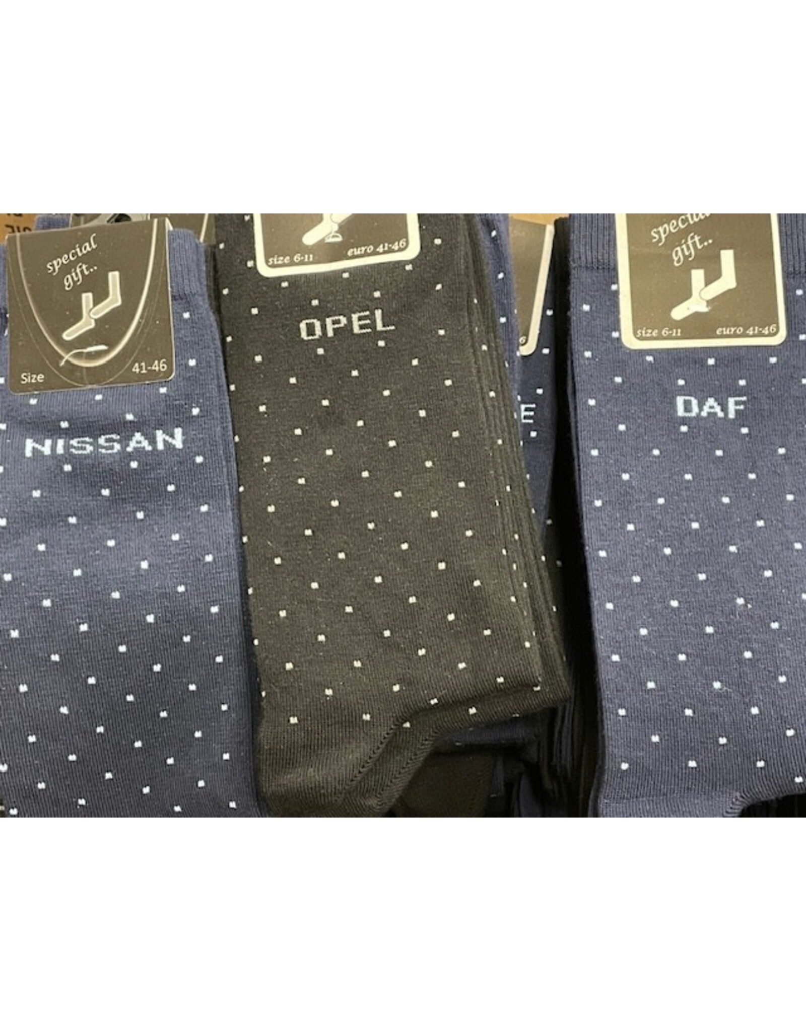 Nooitgedacht Cadeau Automerk Sokken - Fiat (Blauw)