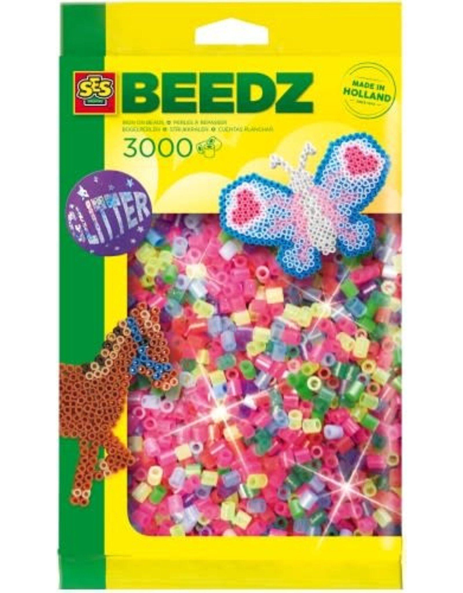 SES Beedz Strijkkralen 3000 stuks Glitter