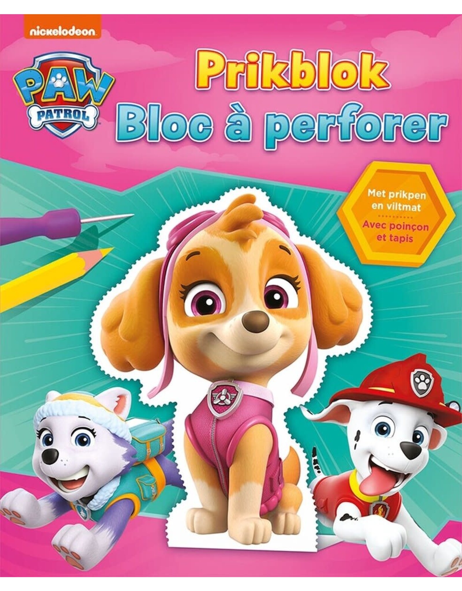 Deltas Prikblok Paw Patrol - Roze