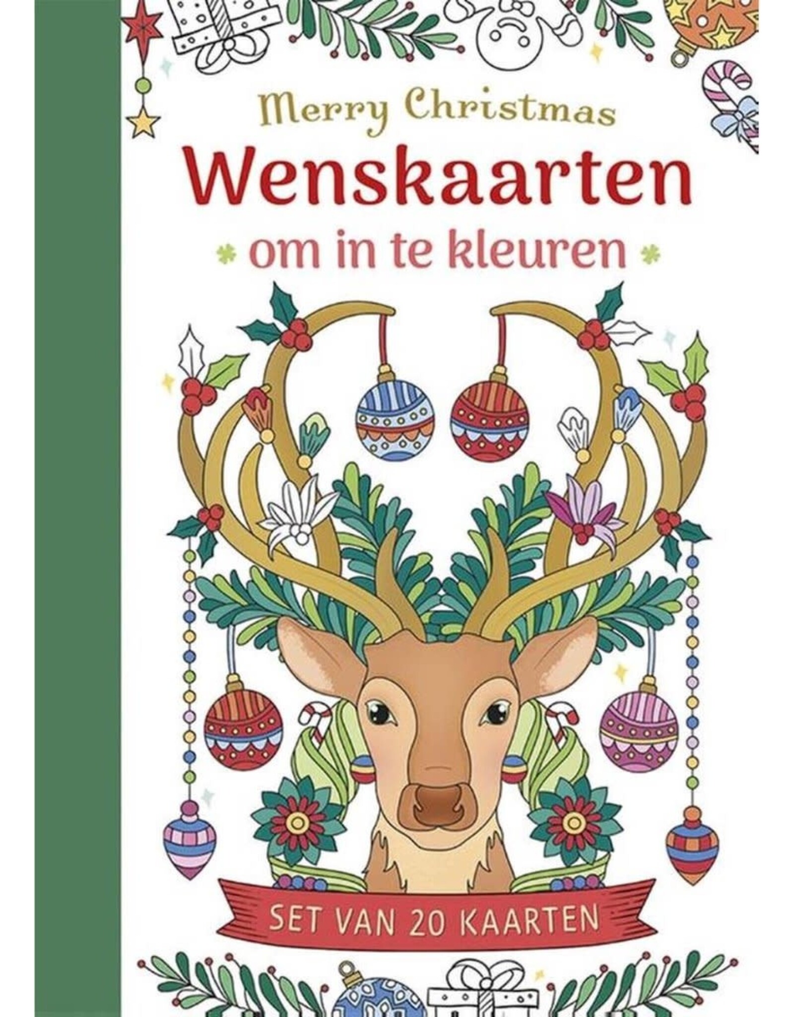 Deltas Wenskaarten om in te kleuren - Merry Christmas