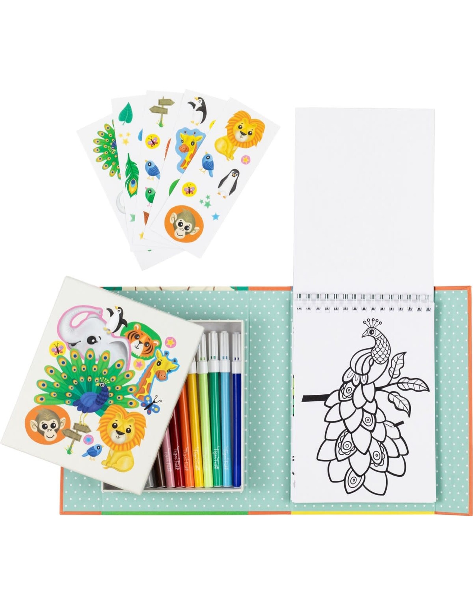 Tiger Tribe Colouring Set Zoo