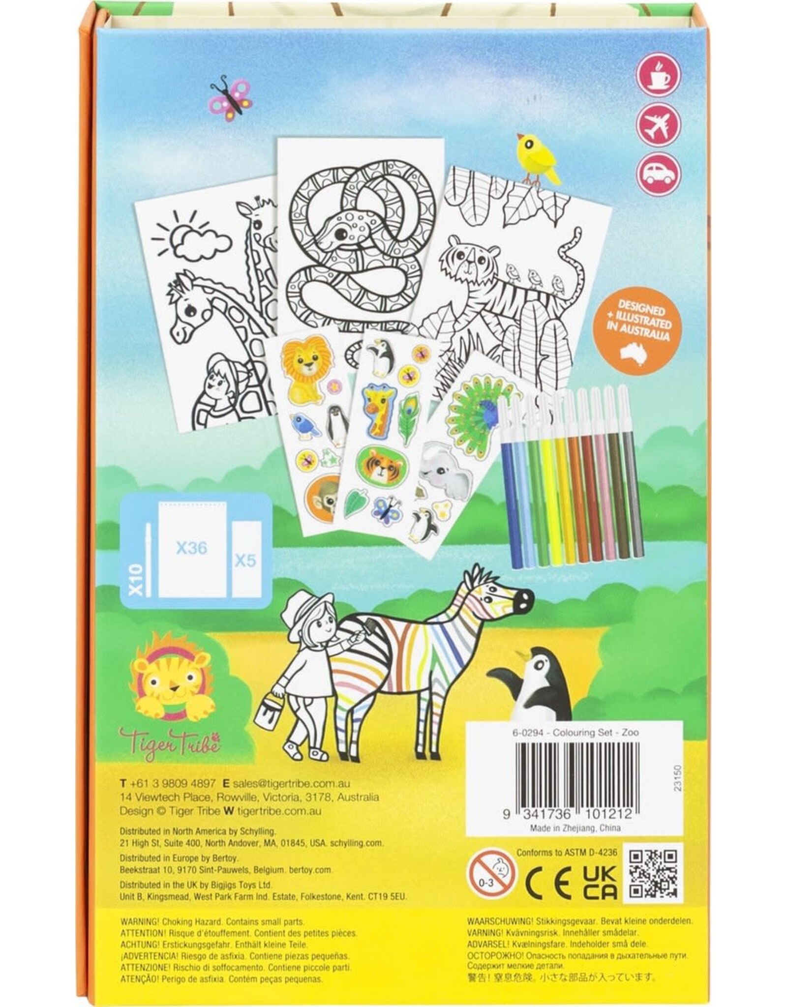 Tiger Tribe Colouring Set Zoo
