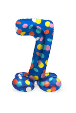 Number Foil Balloon Colorful - Cijfer 7